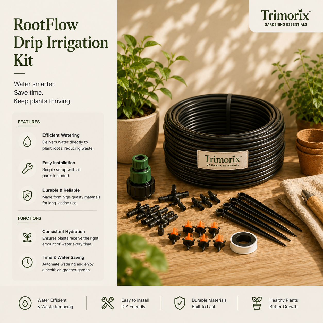 RootFlow Drip Irrigation Kit